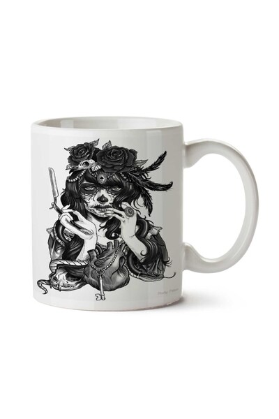 ART HEDİYE كوب ضياء دي لوس Muertos مطبوع على الجانبين