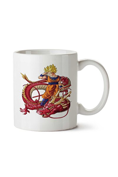 ART HEDİYE Goku Dragon Red Two Sided Printed Mug