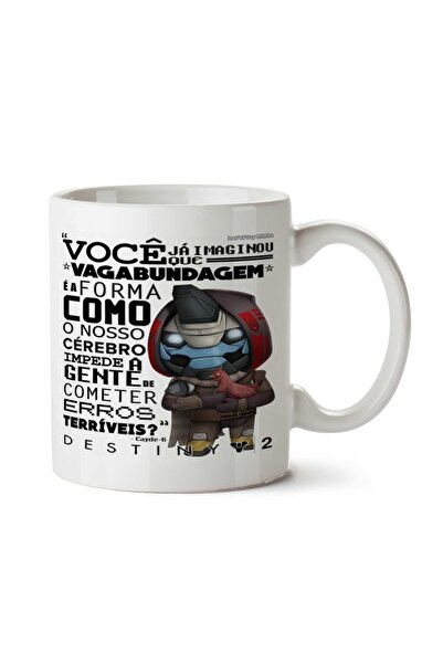 ART HEDİYE كوب بطبعة جانبين من Destiny 2، Cayde-6 Vagabundagem