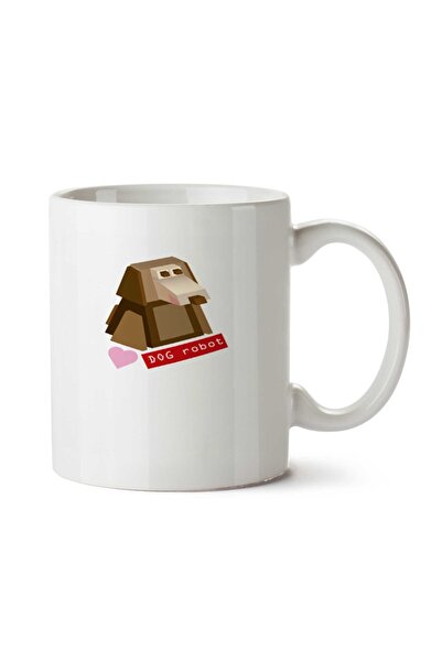 ART HEDİYE كوب كوب مطبوع على الجانبين من Dog Robot