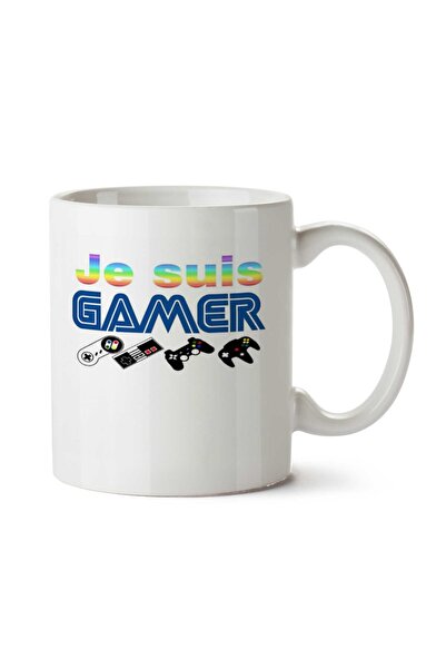 ART HEDİYE كوب Je suis GAMER مطبوع على الجانبين