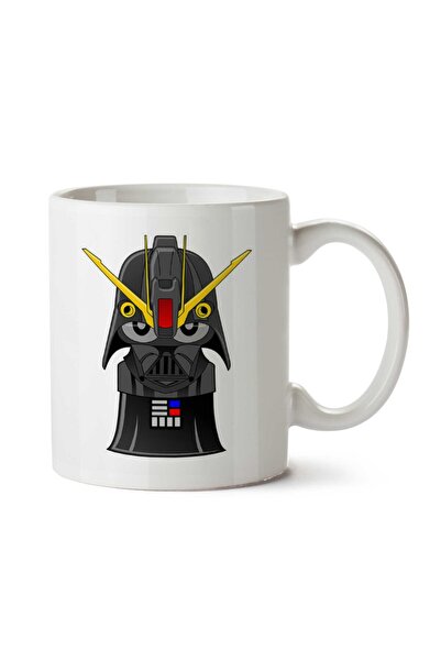 ART HEDİYE كوب Darth Vader X Gundam Star Wars مطبوع على الوجهين