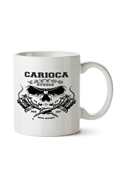 ART HEDİYE كوب كاريوكا تاتو ستوديو مطبوع على الجانبين