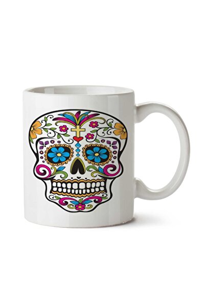 ART HEDİYE جمجمة جمجمة 166 كوب مطبوع على الجانبين