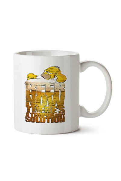ART HEDİYE Homer Simpsons Beer Two Sided Printed Mug