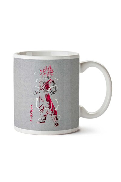 ART HEDİYE Dragonball Z Goku Saiyan Outline Two Sided Printed Mug