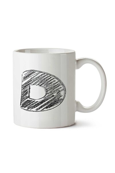 ART HEDİYE كوب مطبوع عليه حرف D على الجانبين