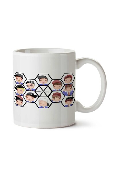 ART HEDİYE كوب EXO ~ XoXo مطبوع على الجانبين