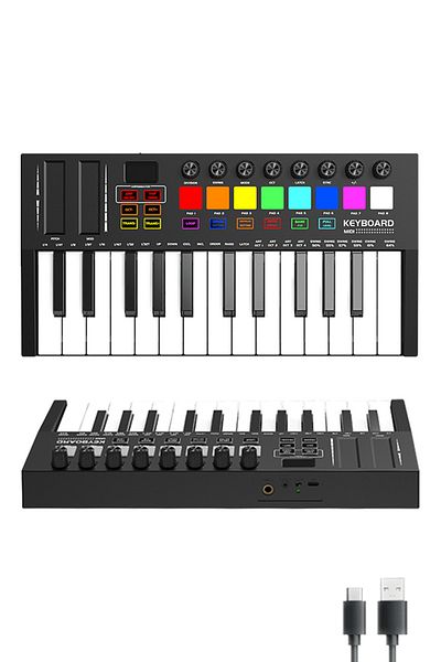 Midex MD-255 New Generation Midi Keyboard 25 Keys 8 Sensitivity Lounch Pad 8 Tone Potential