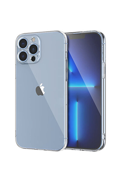 Ally iPhone 13 Pro 6.1inç Kamera Korumalı Premium Silikon Şeffaf Kılıf Space ...