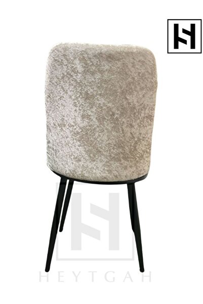 HEYTGAH Kadife Sandalye Kılıfı Retro Oval Sandalye Örtüsü Sandalye Koruma Tekli(KÜÇÜK İÇİN)35x45 vizon