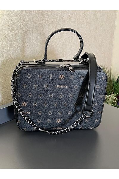 Armine ARM.122.SB Armine Special Color Konbin Leather Handbag Designed as a Hand and Arm Bag