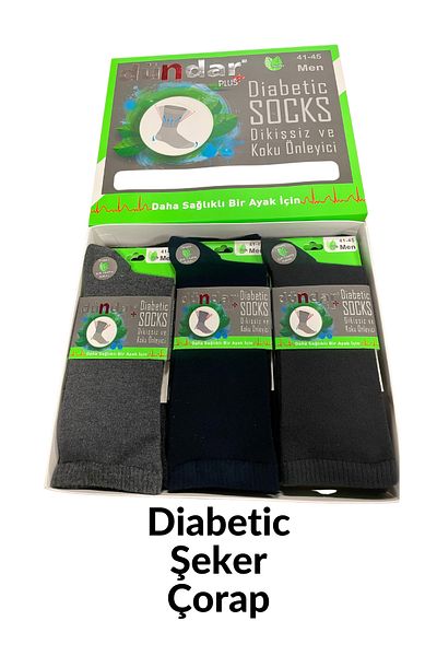 socksbox Чорапи за диабетици/захарни чорапи/без притискане, еластични, изключително гъвкави, безшевни, бамбукови, 3 цвята, 6 чифта