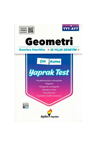 Aydın Yayınları Tyt Ayt Geometri Çek Kopar Yaprak Test