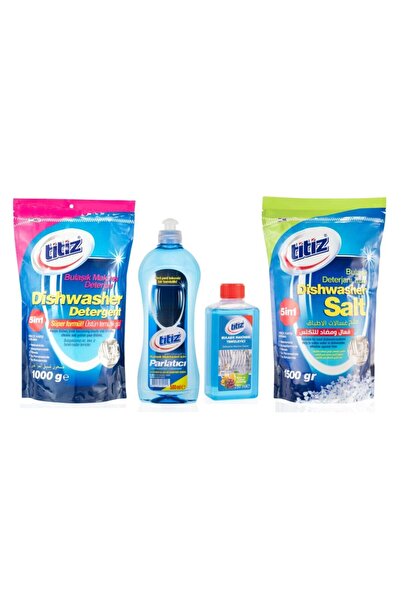 Titiz Toz Bulaşık Makinesi Deterjanı Seti 4'lü Set