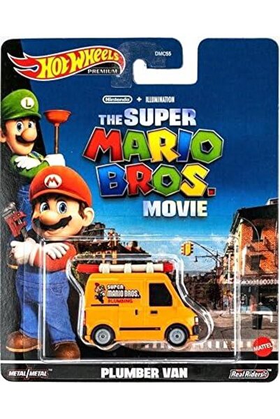 HOT WHEELS Premium Super Mario Plumber Van Model Araba