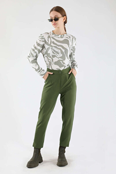 ZÜLAYS Cigarette Pantolon Haki