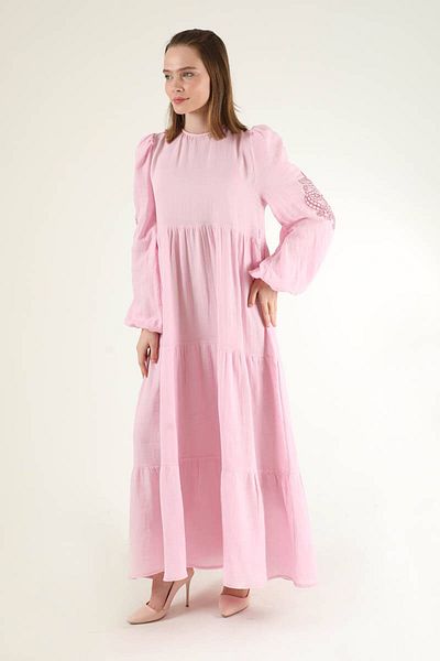 ZÜLAYS Gather Detailed Belted Dress Pink