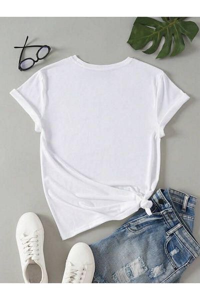 trendgar ΛΕΥΚΟ T-SHIRT GOZ PRINTED