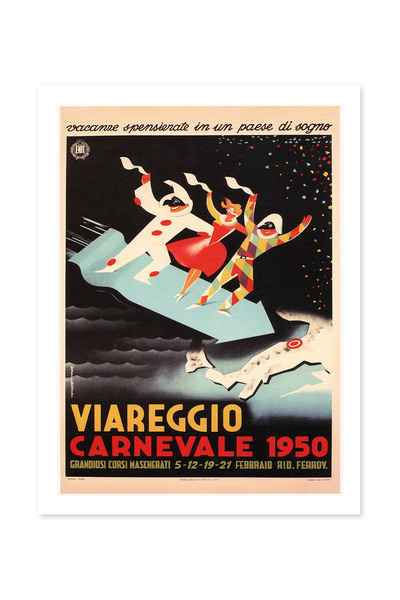 Beril Yamaç Design Studio Viareggio Vintage Poster Decorativ Reproducere Artă...