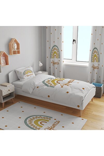 Şen İSİMLİ ERKEK ÇOCUK ODASI GÖKKUŞAĞI YATAK ÖRTÜSÜ
