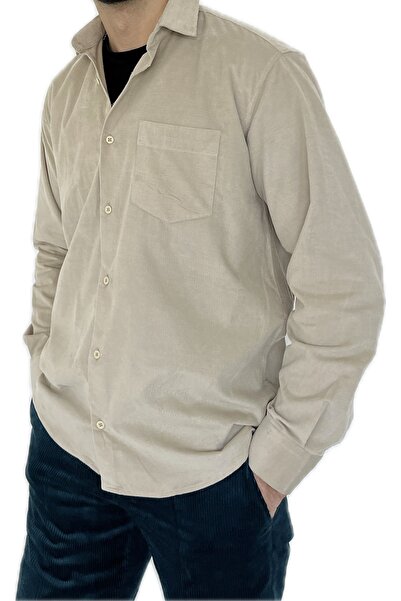 APT PRESTIGE Erkek Düz Klasik Şık Kombinlenebiilir 1.Kalite Kadife Uzun Kol Gömlek