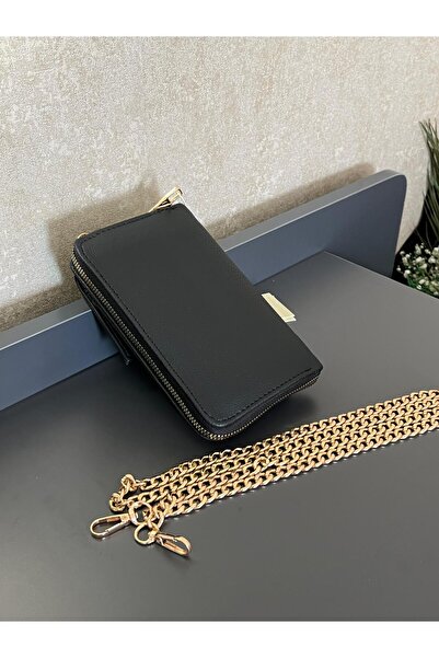 Armine ARM.265.S.PIA Armine 2 Compartment Leather Hand and Arm Bag Designed with Zipper and Clip