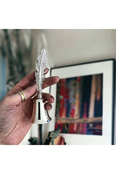 Mercan Tasarım Atölyesi Tüy Tepeli Mum Söndürücü Çan-gümüş