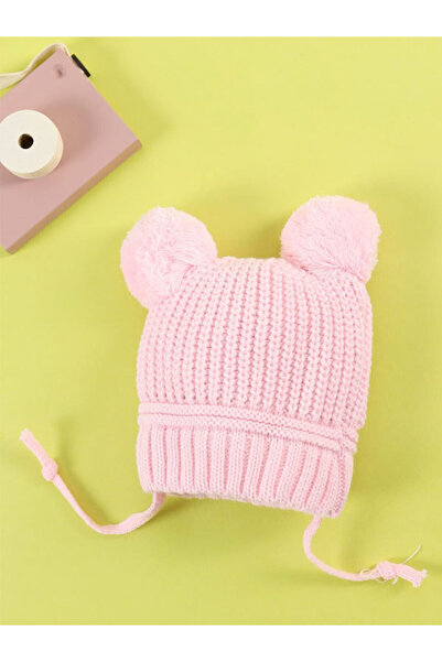 LİNOTTİ Knitwear Double Pompom Knitwear Winter Baby Beanie