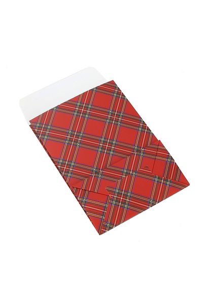 Milim Matbaa 10 Red Plaid Envelopes 15x22x8 cm