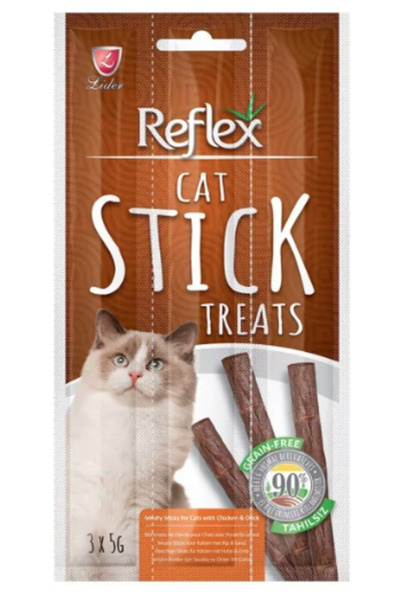 Tavuklu ve Ördek Etli Tahılsız Kedi Ödül Çubuğu 15 gr