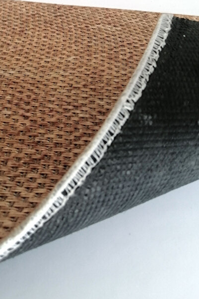 Vagonik Rug Patterned Jute Detailed PVC Based Thick Door Mat 45x75