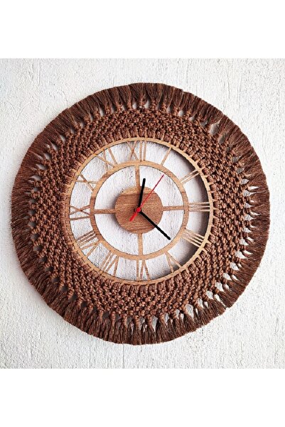 ZUDEEY Dekoratif Makrome Duvar Saati