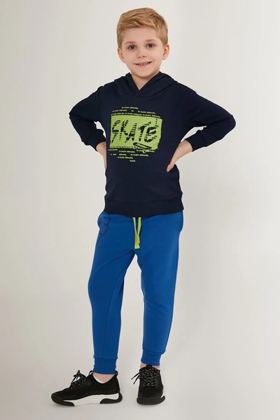 ROLY POLY БАВОВНЯНИЙ СПОРТИВНИЙ КОСТЮМ ДЛЯ ХЛОПЧИКІВ З ДОВГИМ РУКАВОМ З КАПЮШОНОМ ДЛЯ ОФІЦІАНТІВ 3227