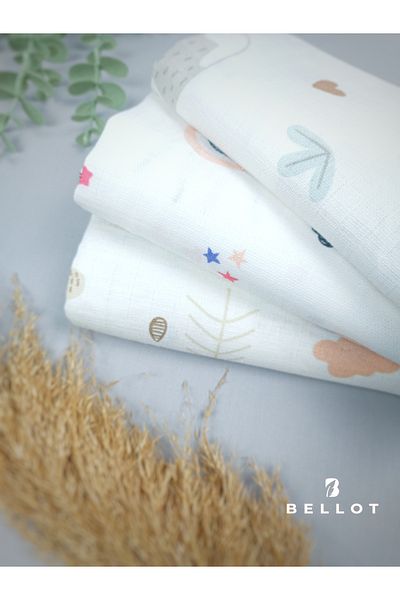 BELLOT Muslin Blanket Muslin Blanket 80*80 cm Muslin Cloth Organic Muslin Blanket Set of 3