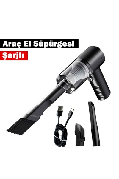 ensaotomarket Araç El Süpürgesi Şarjlı Vakumlu Çok Fonksiyonlu Mini Süpürge