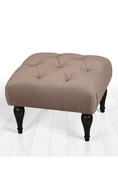 Lorencehome Kahve Floral Puf Kahve Ty9040