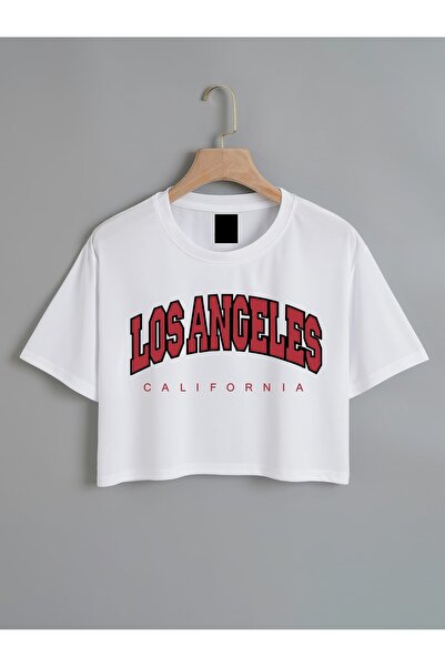 DAXİS Sportwear Company ΓΥΝΑΙΚΕΙΑ LOS ANGELES PRINTED CROP T-SHIRT DAXIS Spor...