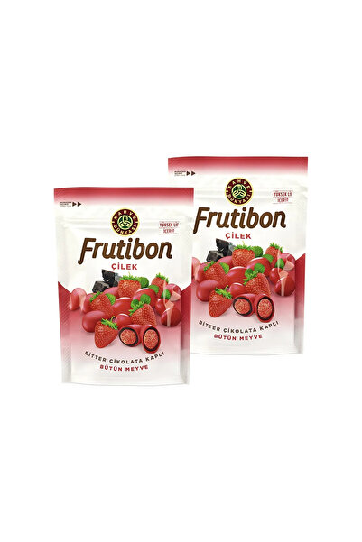 Kahve Dünyası Dünyası Frutibon Çilekli Bitter Çikolata Kaplı 50 Gr x 2 Adet
