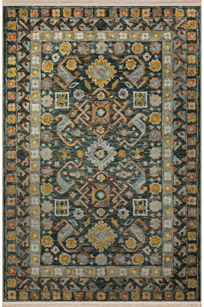 Rugs Modern Halı Жълто-зелен, многоцветен, традиционен, флорален, винтидж дек...