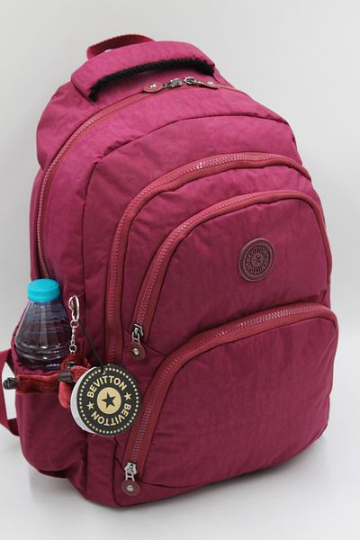Bevitton Bvt-2100 ghiozdan roșu Claret Rucsac școlar unisex din material textil rezistent la apă