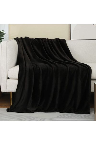 arslan deco Thick Black Fleece Blanket TV Blanket