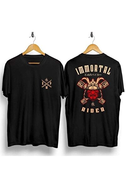 Vordevia Besmrtna majica Front Back Štampano crna Oversize kroj