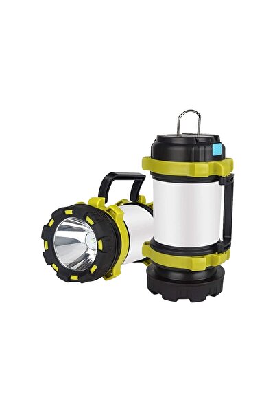 Klaus 47703 Şarjlı El Feneri 8+5Watt 3000 mAH Kamp Şarj LED Orman Keşif Kablosuz