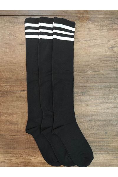 Leement socks Унисекс 3 чифта футболни чорапи, дълги клинове, изкуствени полеви чорапи, памук