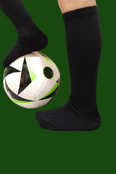 Leement socks Унисекс 3 чифта Детски футболни чорапи Дълги клинове Чорапи за изкуствено поле Памук