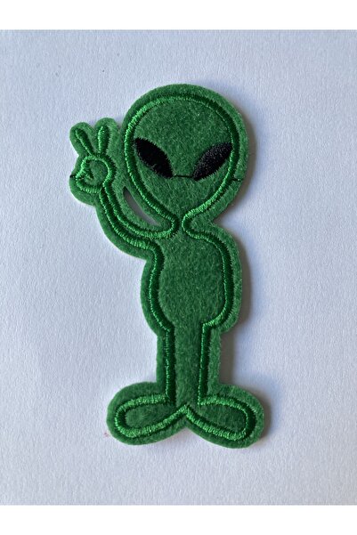 StüdyoÜmitTişört Space Alien - ملحقات الحجاب المرقعة من Nasa، ومرقعة من الجينز