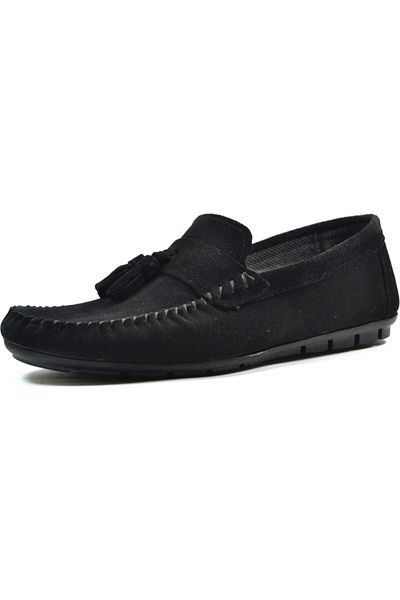 Onlo Ayakkabı Pantofi casual pentru bărbați din piele naturală nubuc cu ciucuri