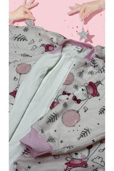 ÖZLEM BEBE Comfortable Sleeping Bag for 7-12 Years Old Children - Fiber Free Flannel Design