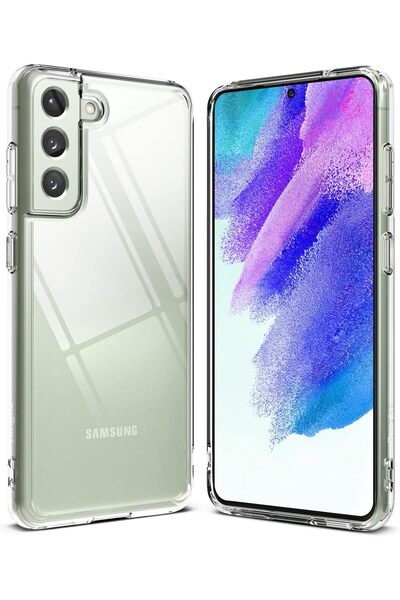 Merwish Samsung Galaxy S21 FE Uyumlu 2 mm Lüx Sararmaz Silikon Kılıf Kapak Şe...